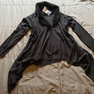 🖤🐆 black faux fur cardigan 🐆🖤